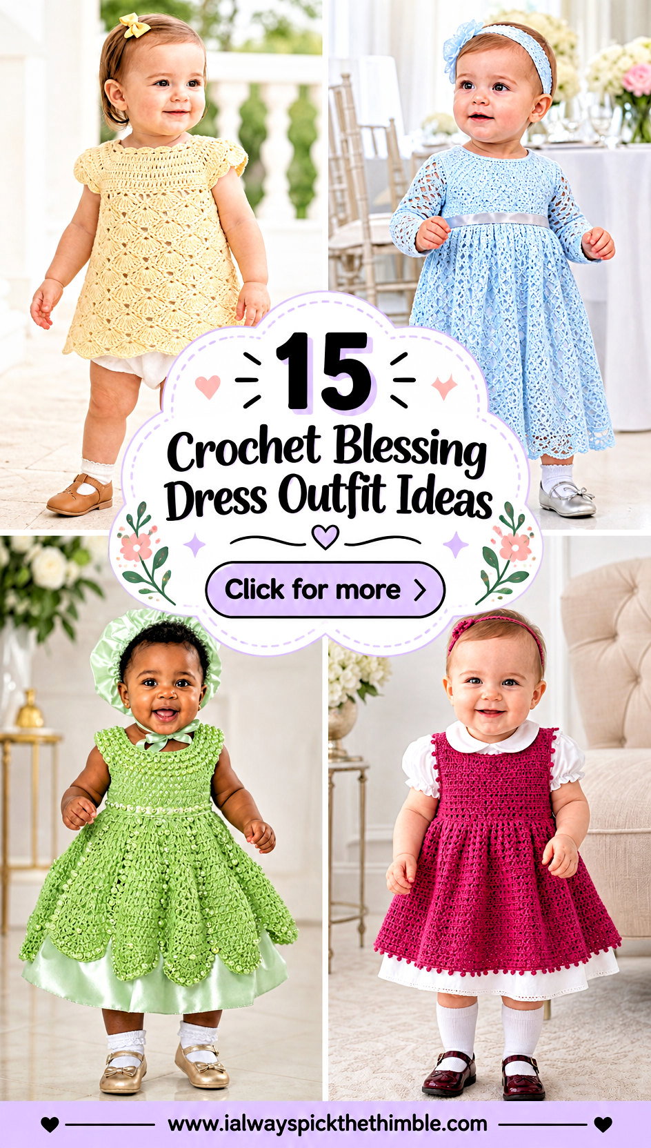 15 Crochet Blessing Dress Outfit Ideas for Baby Portraits - 15 Crochet Blessing Dress Outfit Ideas for Baby Portraits