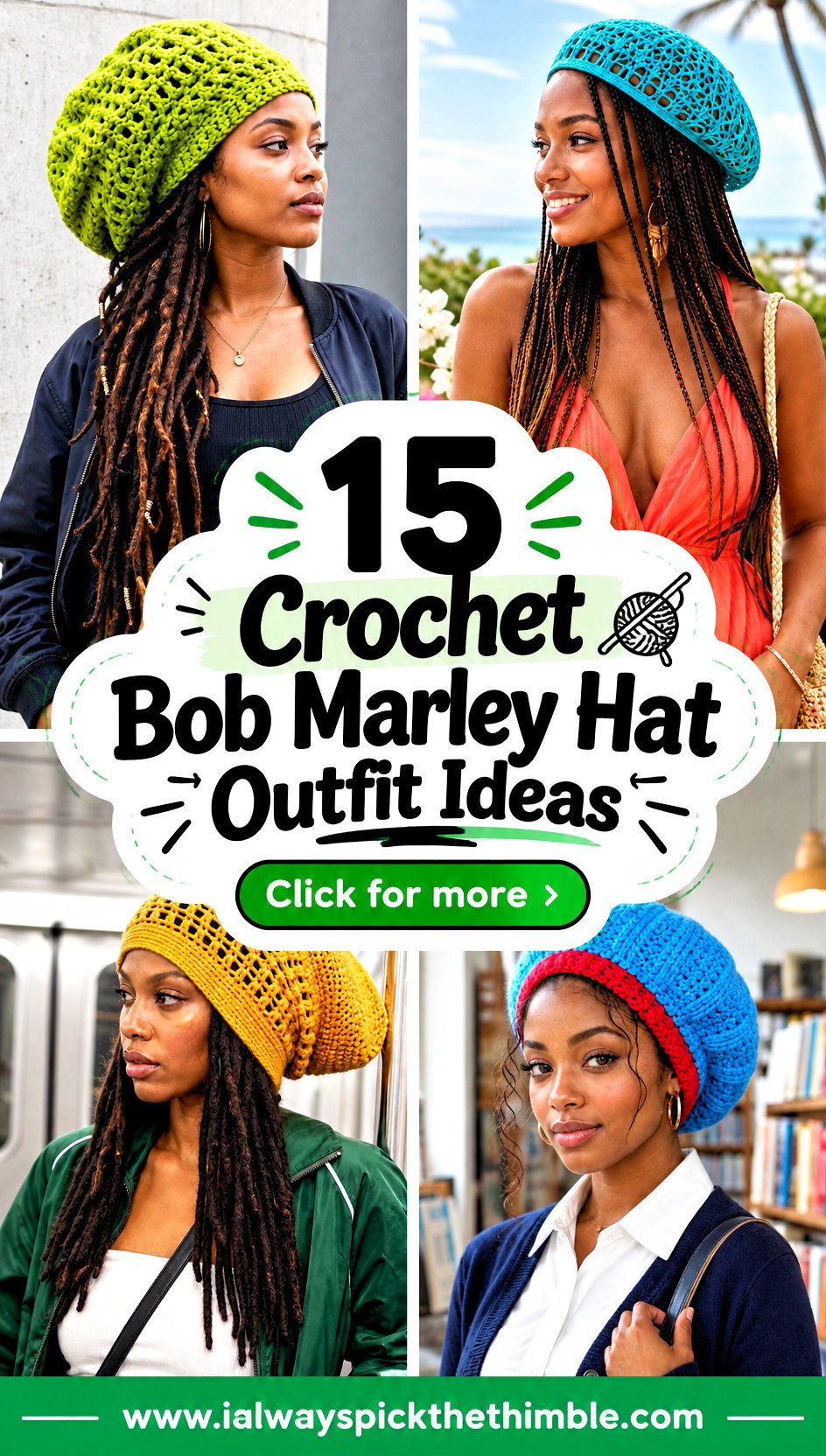 15 Crochet Bob Marley Hat Outfit Ideas for Relaxed Style - 15 Crochet Bob Marley Hat Outfit Ideas for Relaxed Style