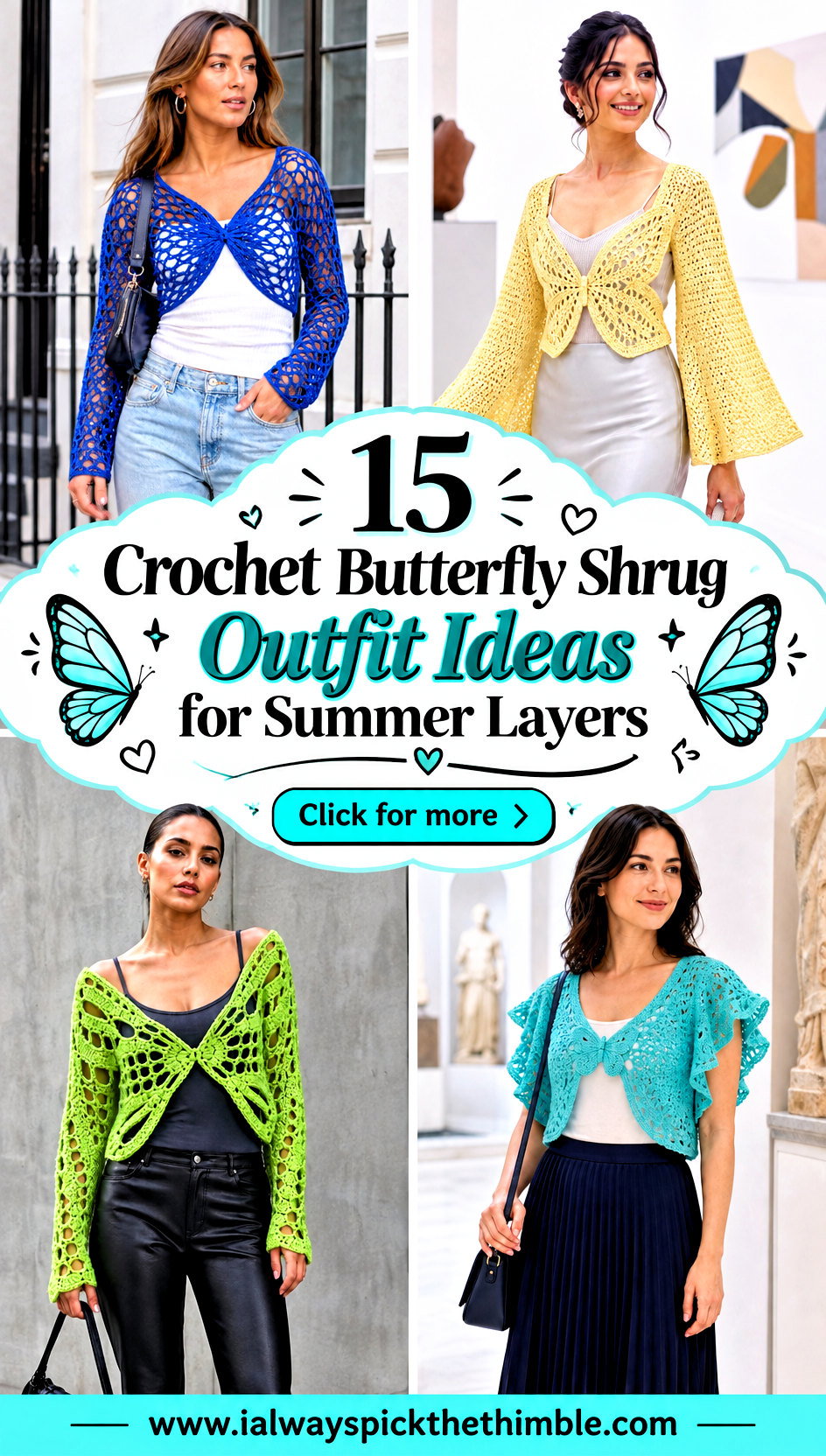 15 Crochet Butterfly Shrug Outfit Ideas for Summer Layers - 15 Crochet Butterfly Shrug Outfit Ideas for Summer Layers