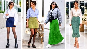 15 Crochet Cable Skirt Outfit Ideas for Textured Looks