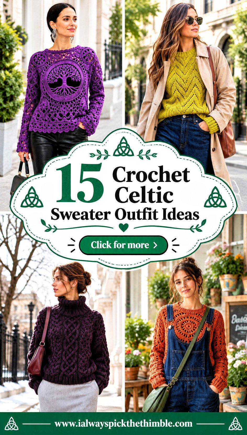 15 Crochet Celtic Sweater Outfit Ideas for Weekend Wear - 15 Crochet Celtic Sweater Outfit Ideas for Weekend Wear