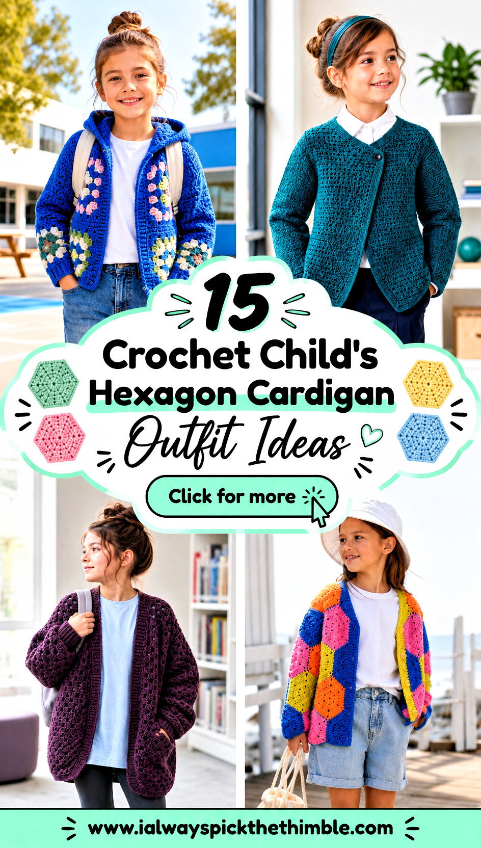 15 Crochet Childs Hexagon Cardigan Outfit Ideas for Play - 15 Crochet Child’s Hexagon Cardigan Outfit Ideas for Play