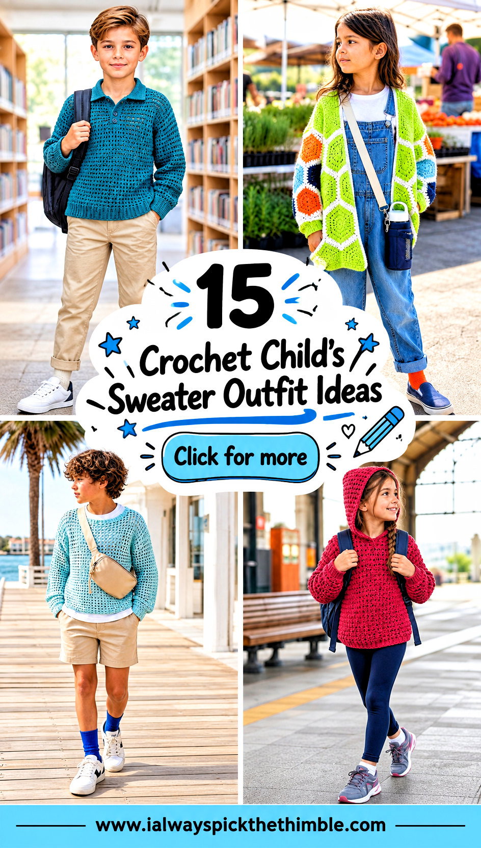15 Crochet Childs Sweater Outfit Ideas for School Days - 15 Crochet Child’s Sweater Outfit Ideas for School Days