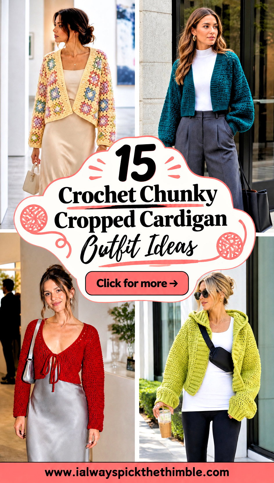 15 Crochet Chunky Cropped Cardigan Outfit Ideas With Jeans - 15 Crochet Chunky Cropped Cardigan Outfit Ideas With Jeans