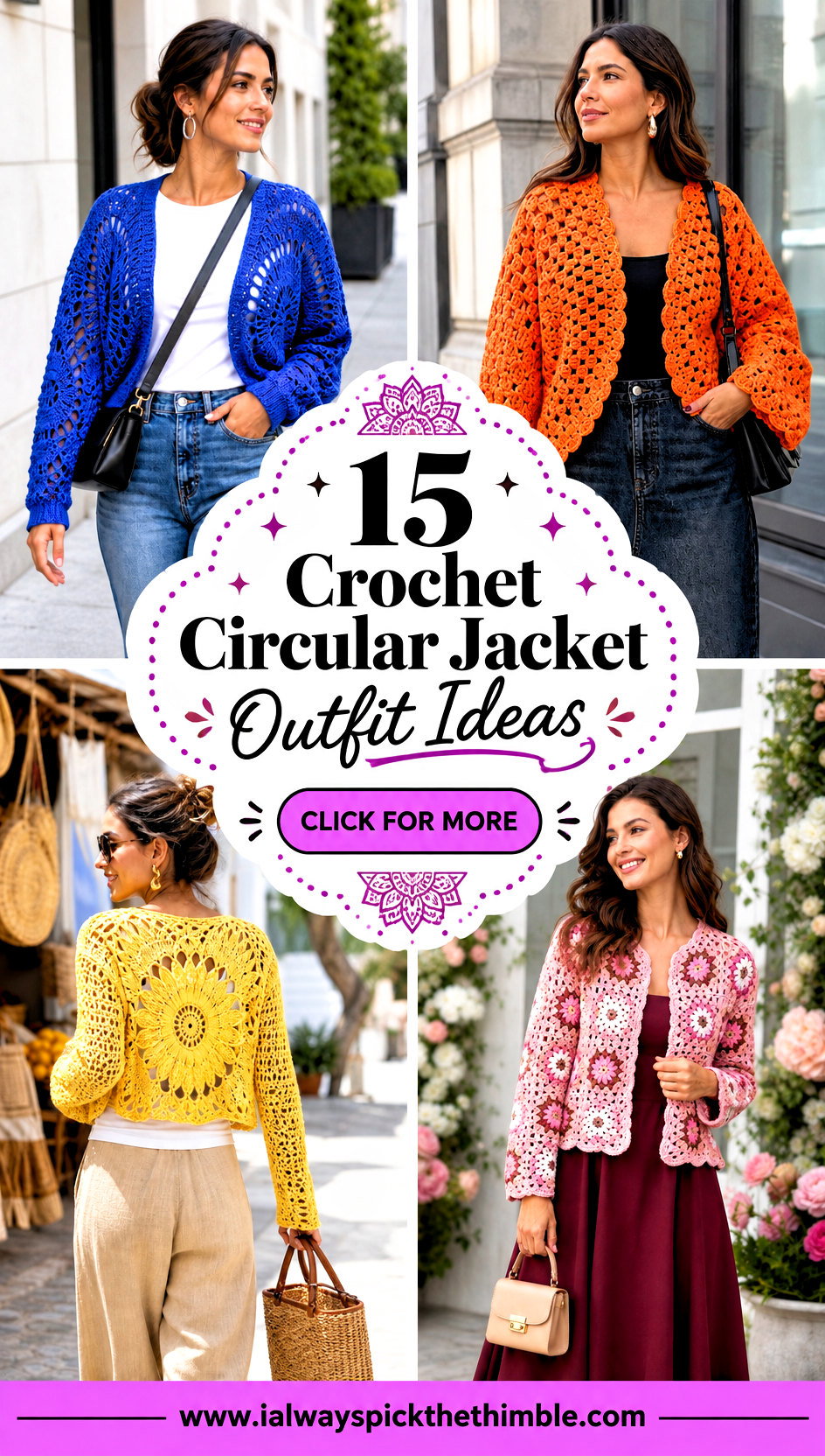 15 Crochet Circular Jacket Outfit Ideas for Boho Layers - 15 Crochet Circular Jacket Outfit Ideas for Boho Layers