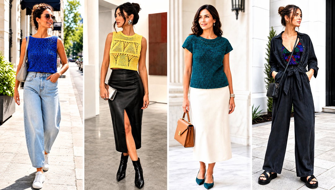 15 Crochet Cleopatra Top Outfit Ideas for Summer Nights