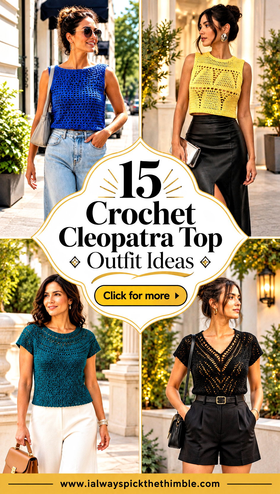15 Crochet Cleopatra Top Outfit Ideas for Summer Nights - 15 Crochet Cleopatra Top Outfit Ideas for Summer Nights