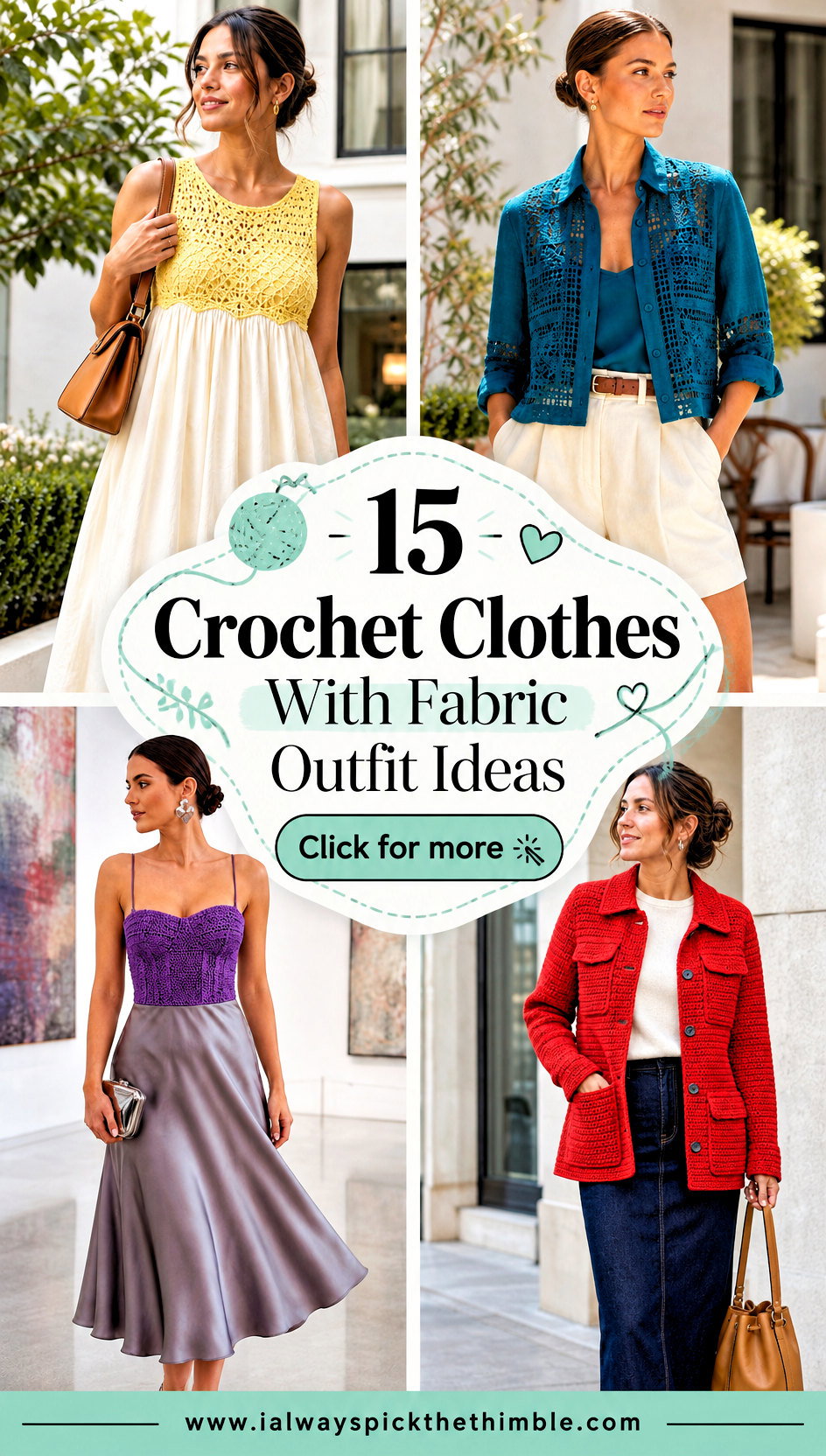 15 Crochet Clothes With Fabric Outfit Ideas for Soft Layers - 15 Crochet Clothes With Fabric Outfit Ideas for Soft Layers