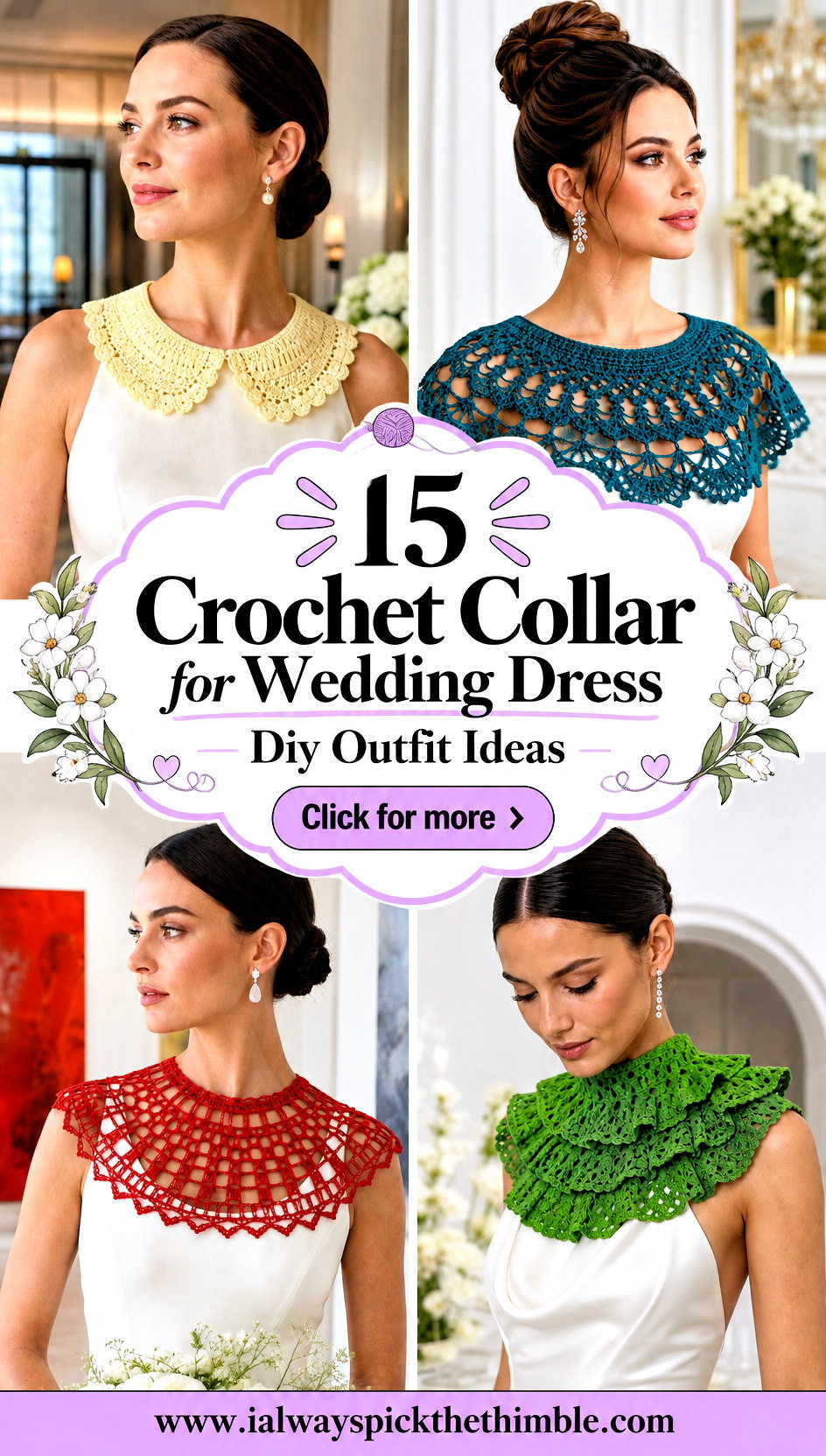 15 Crochet Collar for Wedding Dress Diy Outfit Ideas - 15 Crochet Collar for Wedding Dress Diy Outfit Ideas