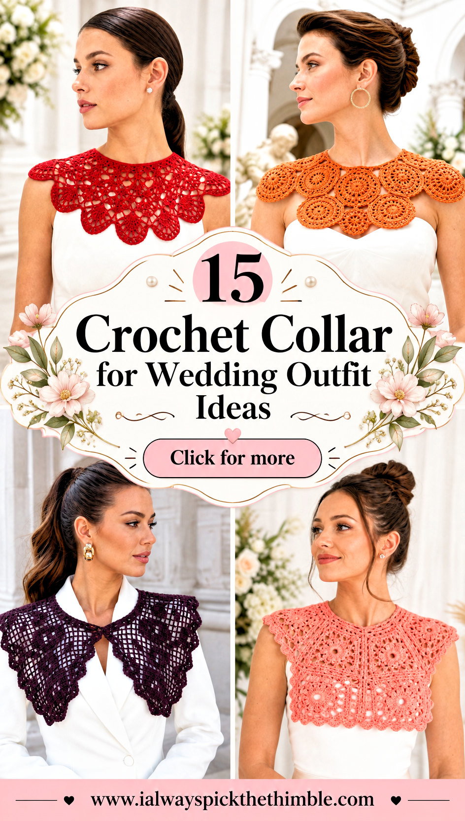15 Crochet Collar for Wedding Outfit Ideas for Bridal Style - 15 Crochet Collar for Wedding Outfit Ideas for Bridal Style