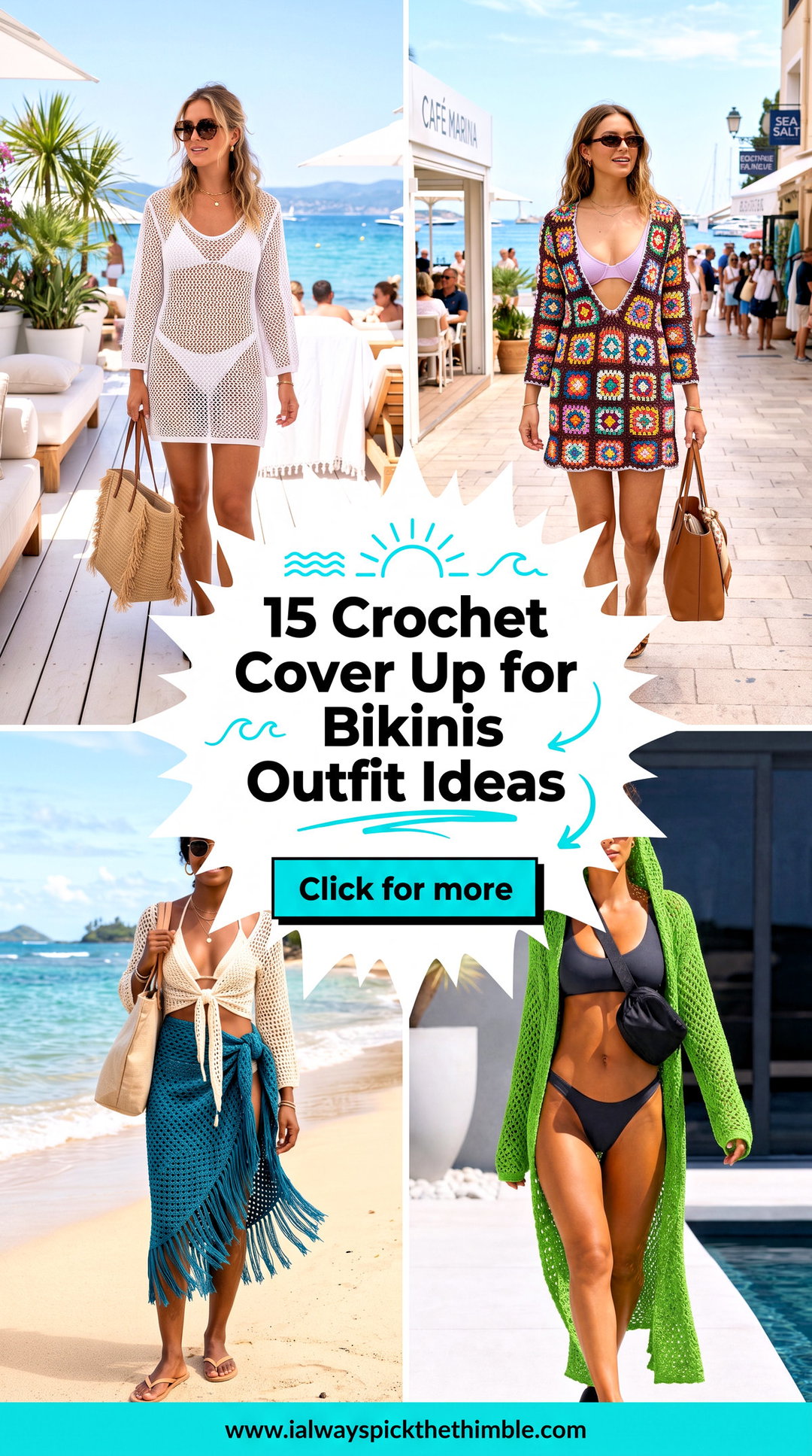 15 Crochet Cover Up for Bikinis Outfit Ideas for Beach Days - 15 Crochet Cover Up for Bikinis Outfit Ideas for Beach Days