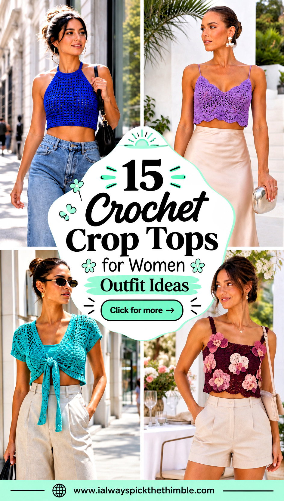 15 Crochet Crop Tops for Women Outfit Ideas for Sunny Days - 15 Crochet Crop Tops for Women Outfit Ideas for Sunny Days