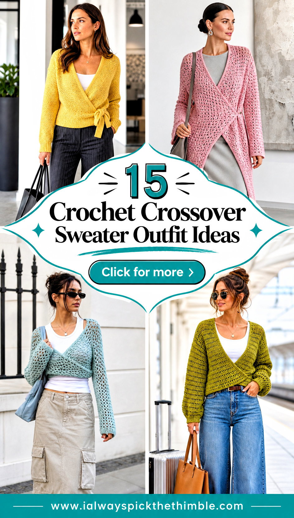 15 Crochet Crossover Sweater Outfit Ideas for Workdays - 15 Crochet Crossover Sweater Outfit Ideas for Workdays
