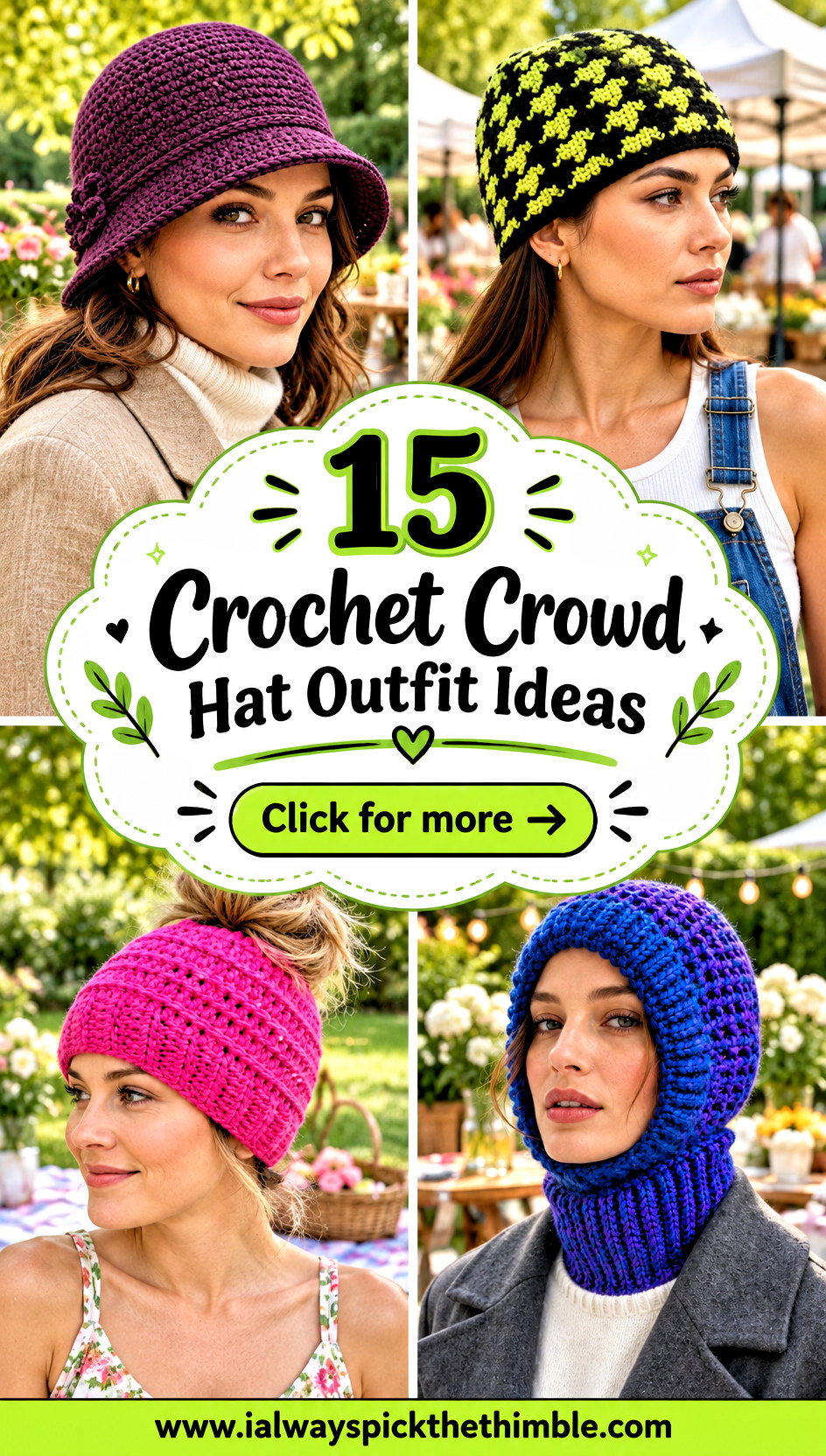 15 Crochet Crowd Hat Outfit Ideas for Outdoor Gatherings - 15 Crochet Crowd Hat Outfit Ideas for Outdoor Gatherings
