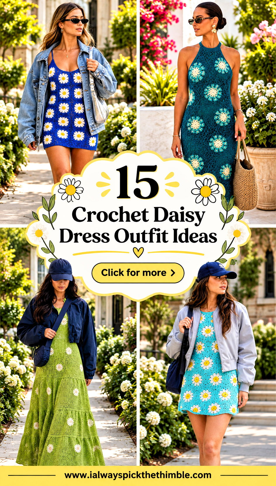 15 Crochet Daisy Dress Outfit Ideas for Garden Parties - 15 Crochet Daisy Dress Outfit Ideas for Garden Parties