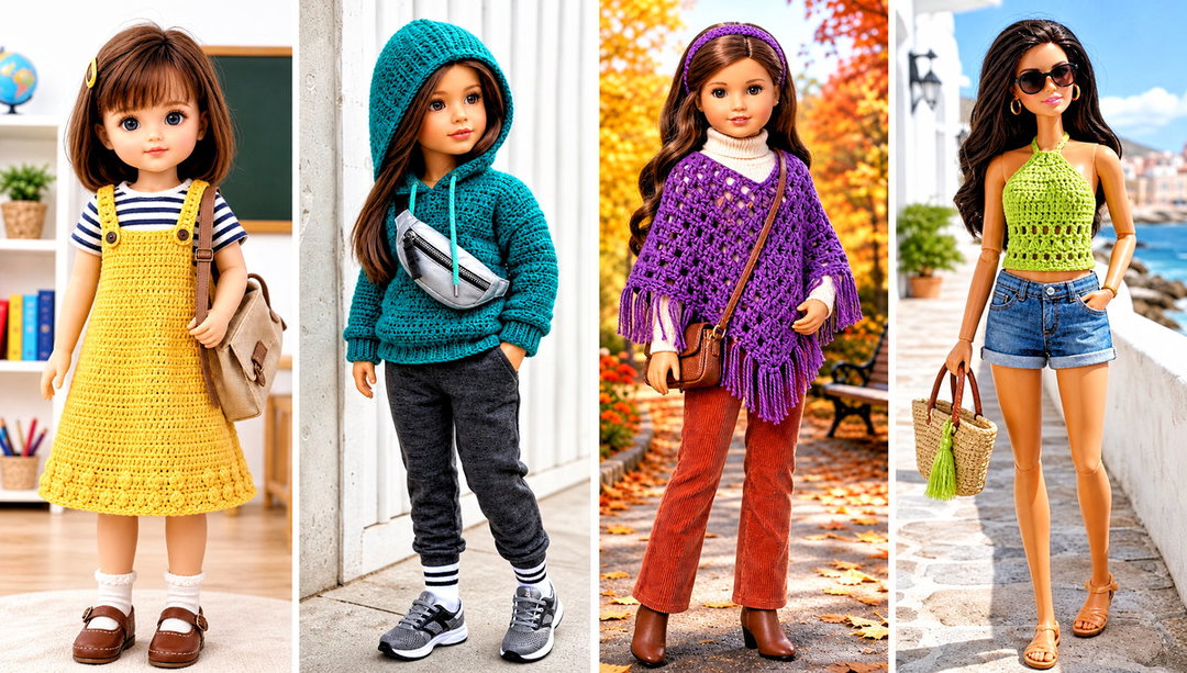 15 Crochet Doll Clothes English Outfit Ideas for Dress-Up