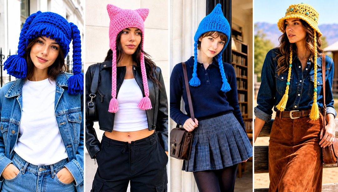 15 Crochet Doll Hat With Braids Outfit Ideas for Winter