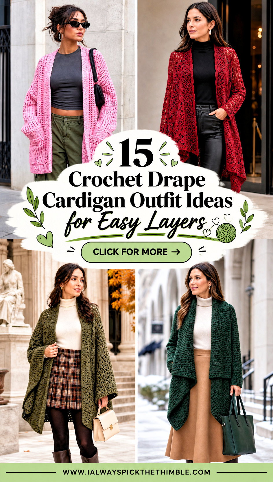 15 Crochet Drape Cardigan Outfit Ideas for Easy Layers - 15 Crochet Drape Cardigan Outfit Ideas for Easy Layers