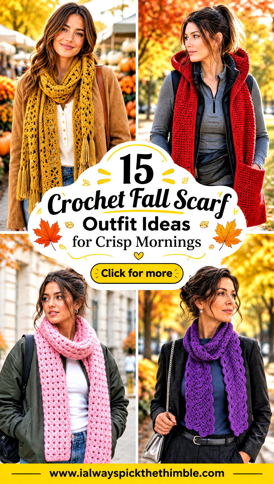 15 Crochet Fall Scarf Outfit Ideas for Crisp Mornings - 15 Crochet Fall Scarf Outfit Ideas for Crisp Mornings