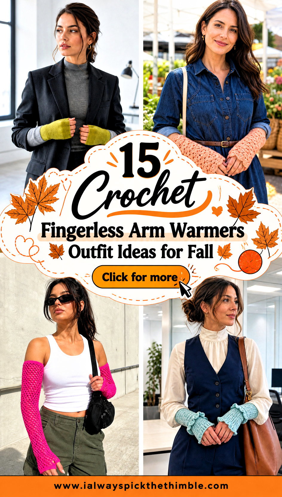 15 Crochet Fingerless Arm Warmers Outfit Ideas for Fall - 15 Crochet Fingerless Arm Warmers Outfit Ideas for Fall