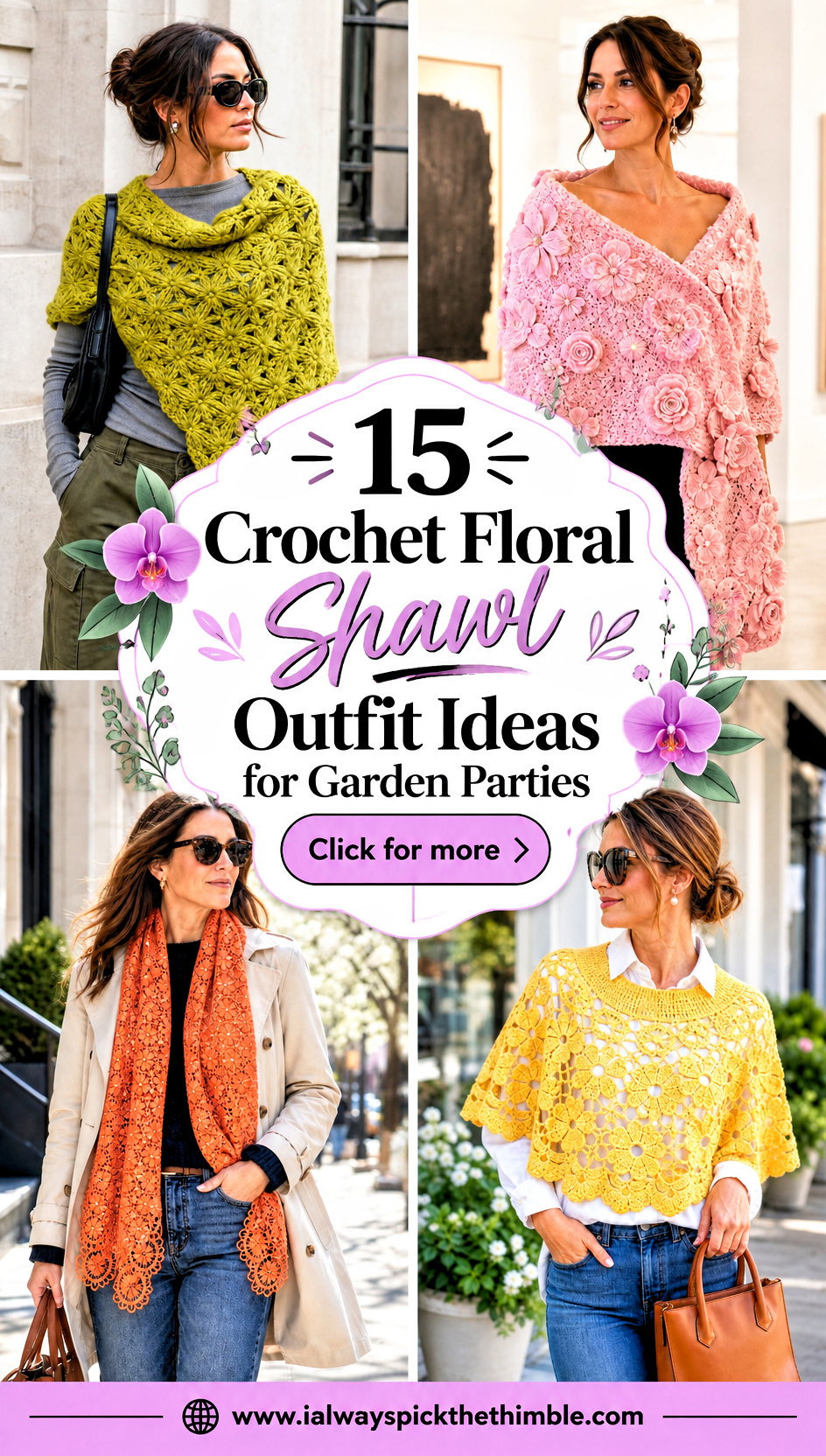 15 Crochet Floral Shawl Outfit Ideas for Garden Parties - 15 Crochet Floral Shawl Outfit Ideas for Garden Parties
