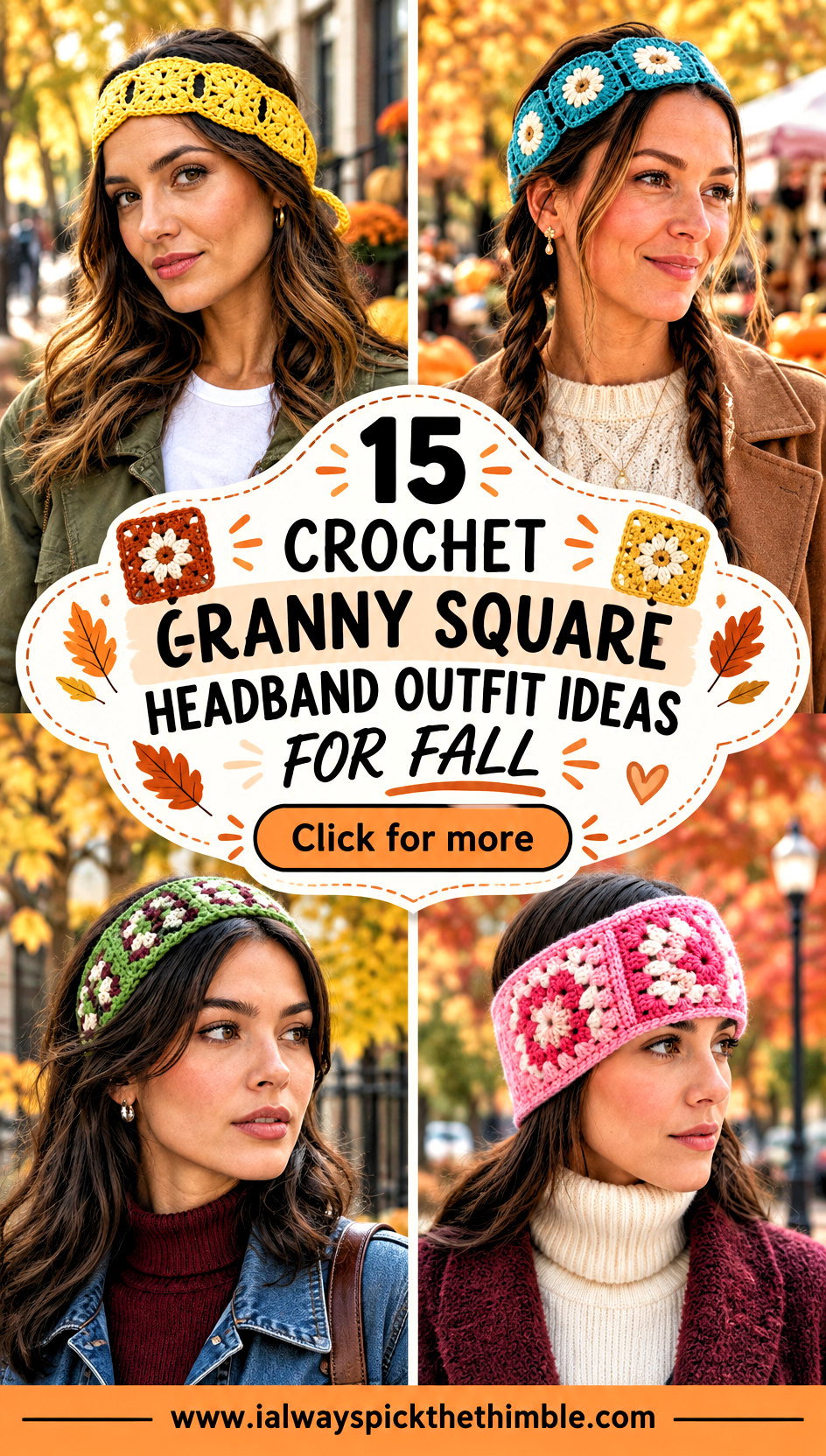 15 Crochet Granny Square Headband Outfit Ideas for Fall - 15 Crochet Granny Square Headband Outfit Ideas for Fall