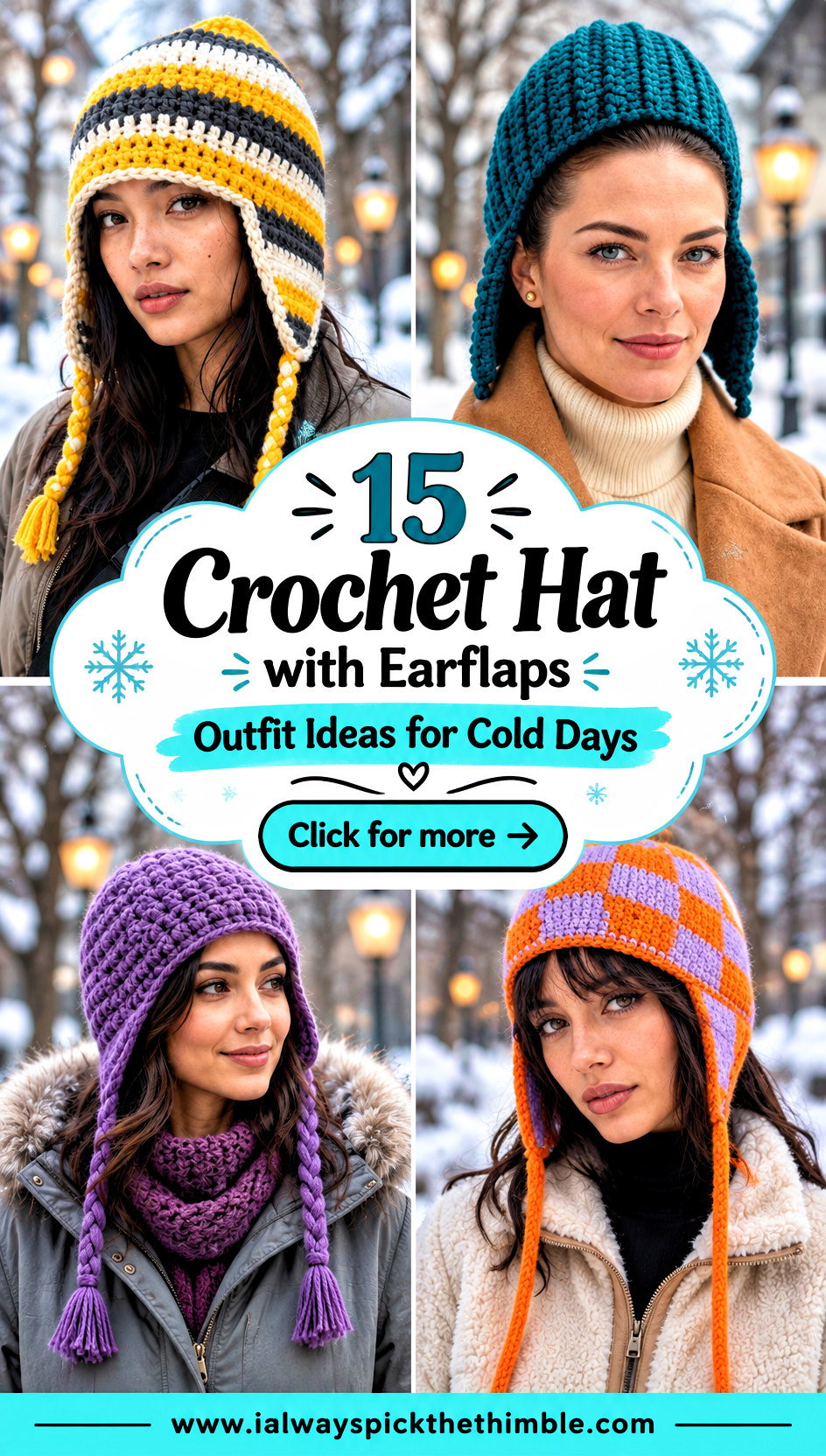 15 Crochet Hat with Earflaps Outfit Ideas for Cold Days - 15 Crochet Hat with Earflaps Outfit Ideas for Cold Days