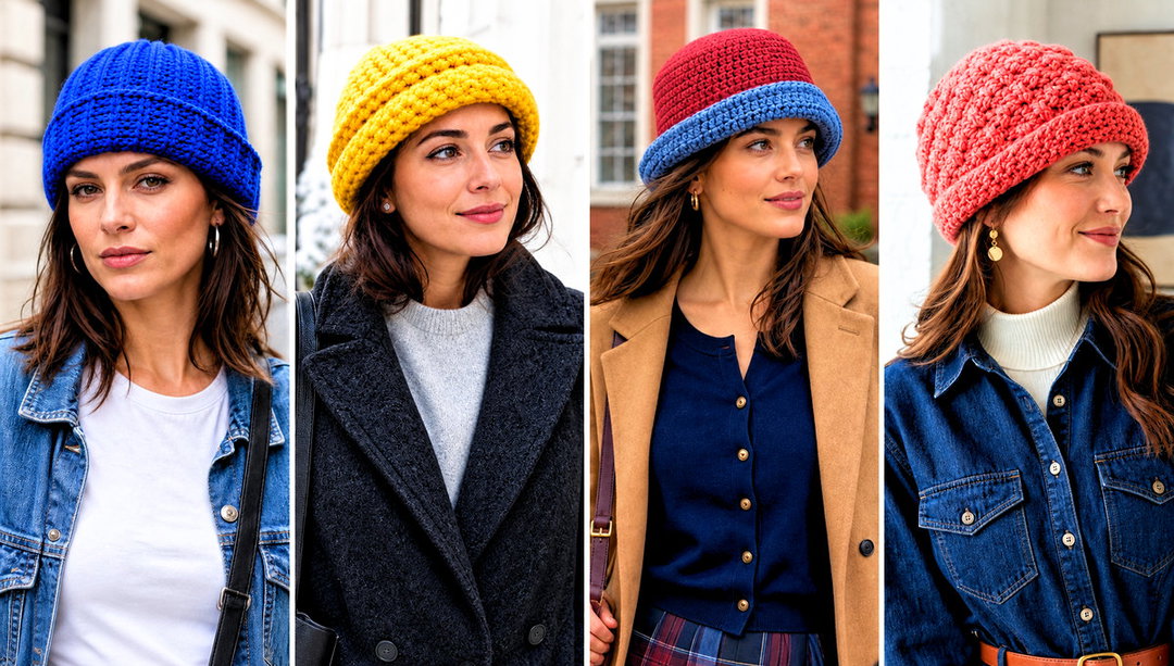 15 Crochet Hat with Fold Up Brim Outfit Ideas for Layering