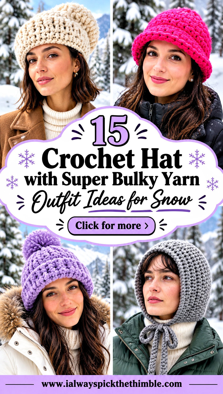 15 Crochet Hat with Super Bulky Yarn Outfit Ideas for Snow - 15 Crochet Hat with Super Bulky Yarn Outfit Ideas for Snow