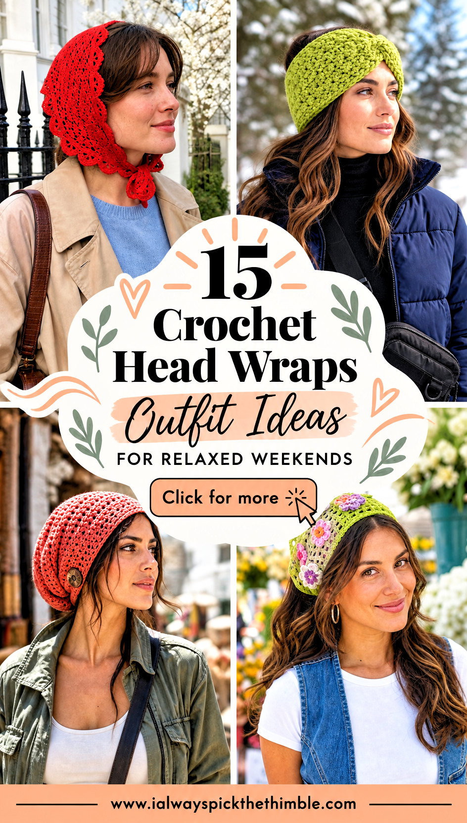 15 Crochet Head Wraps Outfit Ideas for Relaxed Weekends - 15 Crochet Head Wraps Outfit Ideas for Relaxed Weekends