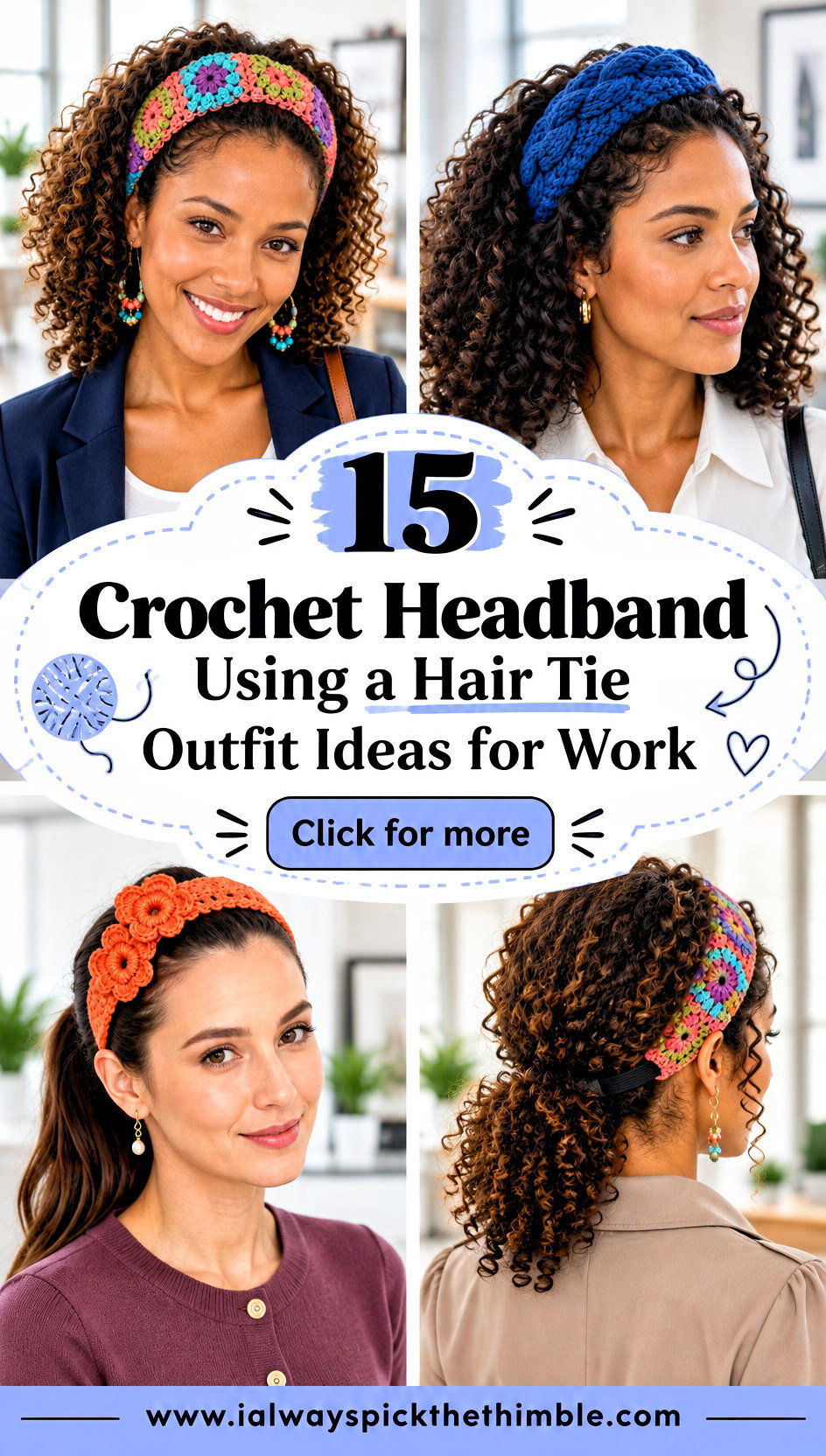 15 Crochet Headband Using a Hair Tie Outfit Ideas for Work - 15 Crochet Headband Using a Hair Tie Outfit Ideas for Work