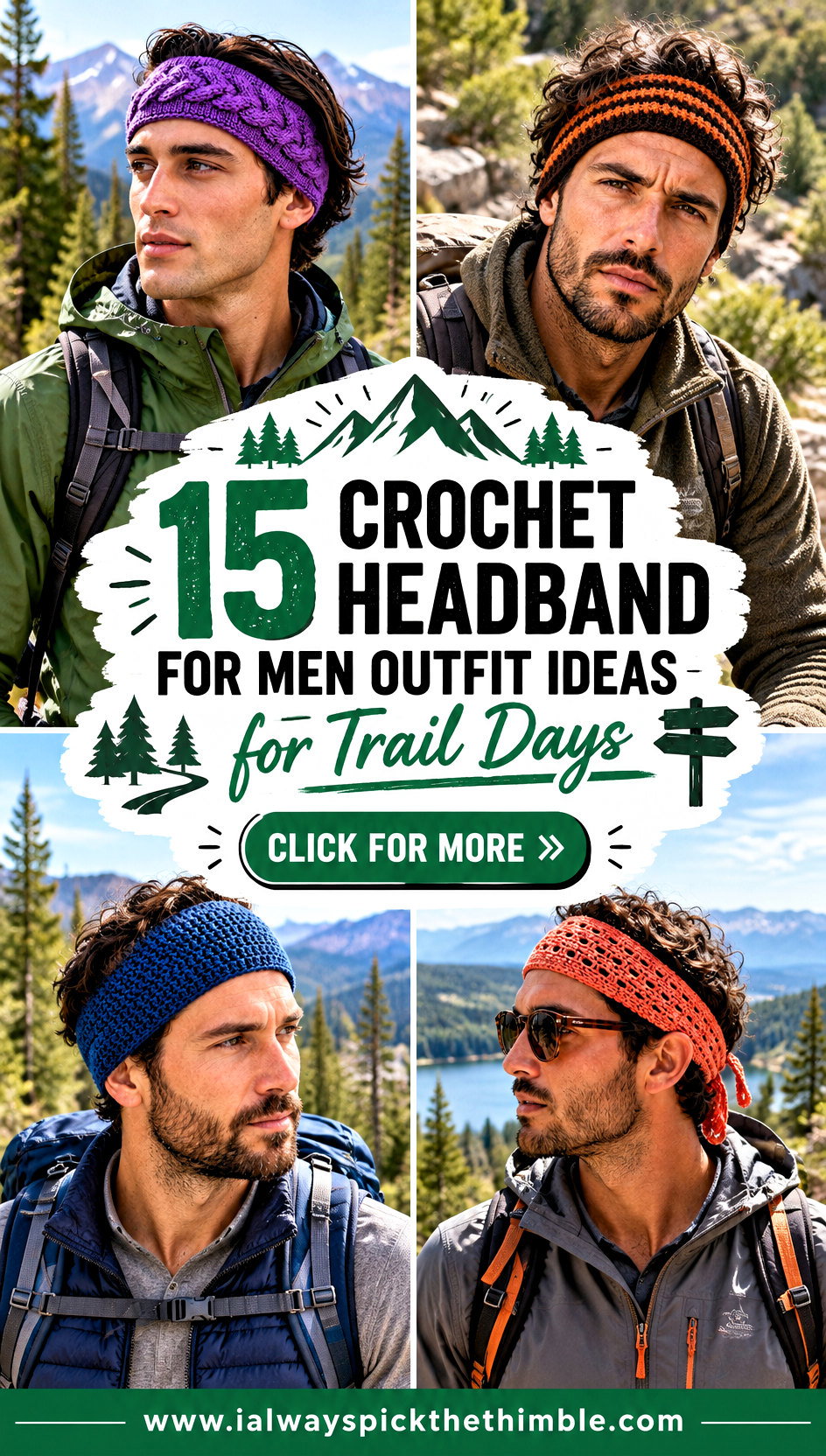 15 Crochet Headband for Men Outfit Ideas for Trail Days - 15 Crochet Headband for Men Outfit Ideas for Trail Days