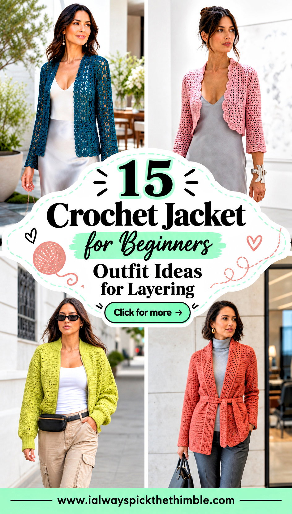 15 Crochet Jacket for Beginners Outfit Ideas for Layering - 15 Crochet Jacket for Beginners Outfit Ideas for Layering