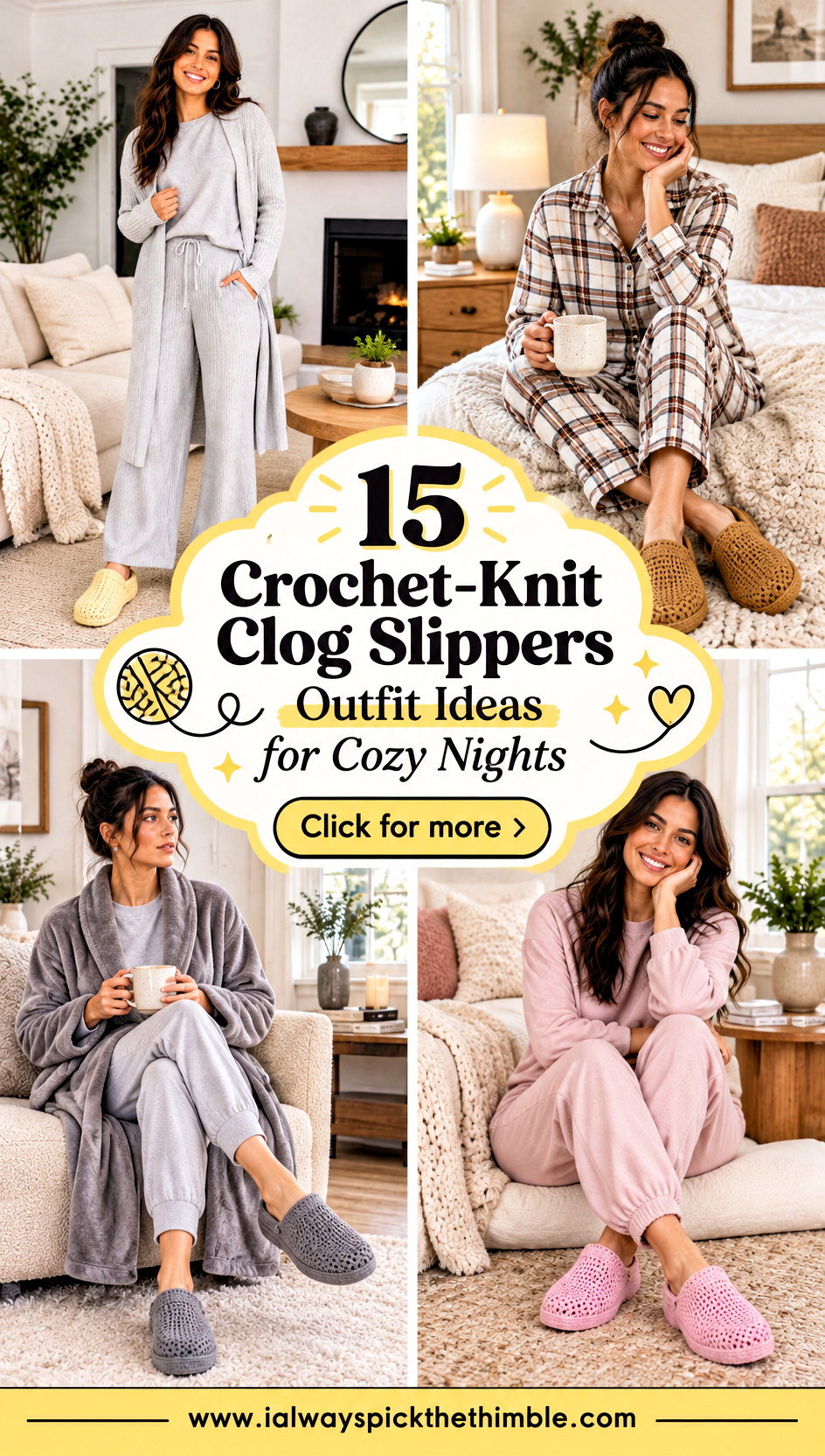 15 Crochet-Knit Clog Slippers Outfit Ideas for Cozy Nights - 15 Crochet-Knit Clog Slippers Outfit Ideas for Cozy Nights