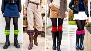 15 Crochet Lace Boot Cuffs Outfit Ideas for Cozy Fall Looks
