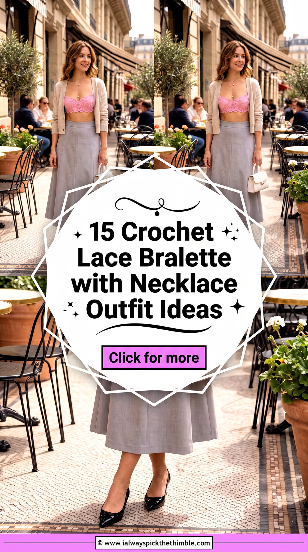 15 Crochet Lace Bralette with Necklace Outfit Ideas - 15 Crochet Lace Bralette with Necklace Outfit Ideas