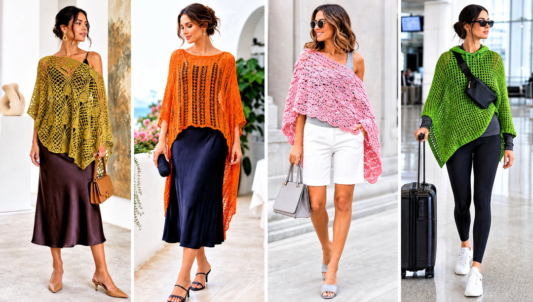 15 Crochet Lace Poncho on Hanger Outfit Ideas for Spring