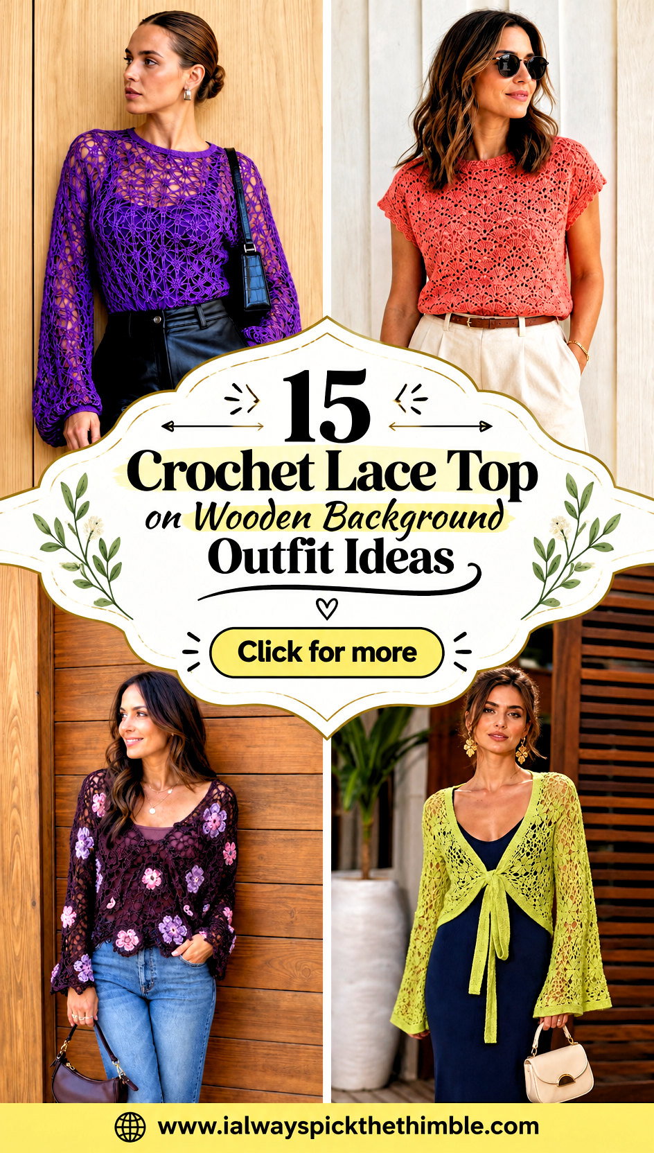 15 Crochet Lace Top on Wooden Background Outfit Ideas - 15 Crochet Lace Top on Wooden Background Outfit Ideas