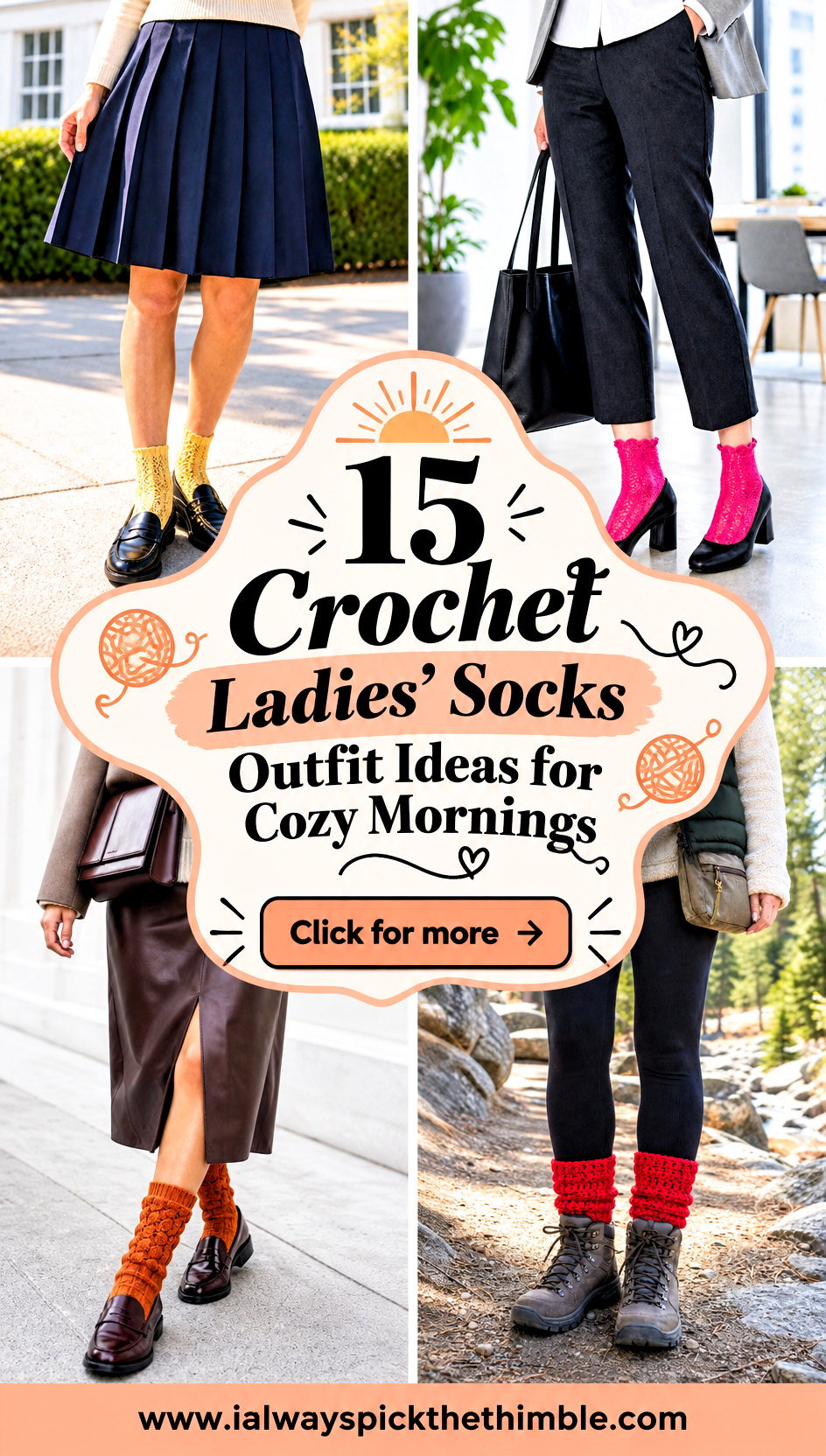 15 Crochet Ladies Socks Outfit Ideas for Cozy Mornings - 15 Crochet Ladies’ Socks Outfit Ideas for Cozy Mornings