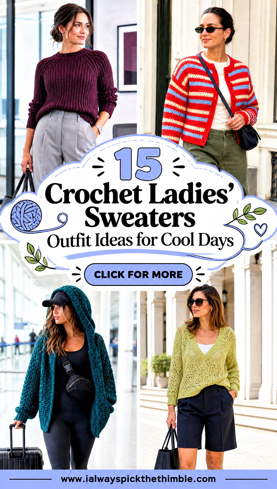 15 Crochet Ladies Sweaters Outfit Ideas for Cool Days - 15 Crochet Ladies’ Sweaters Outfit Ideas for Cool Days