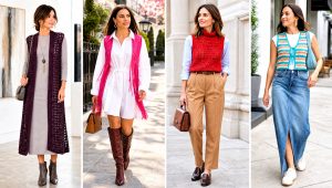15 Crochet Ladies’ Vests Outfit Ideas for Easy Layering