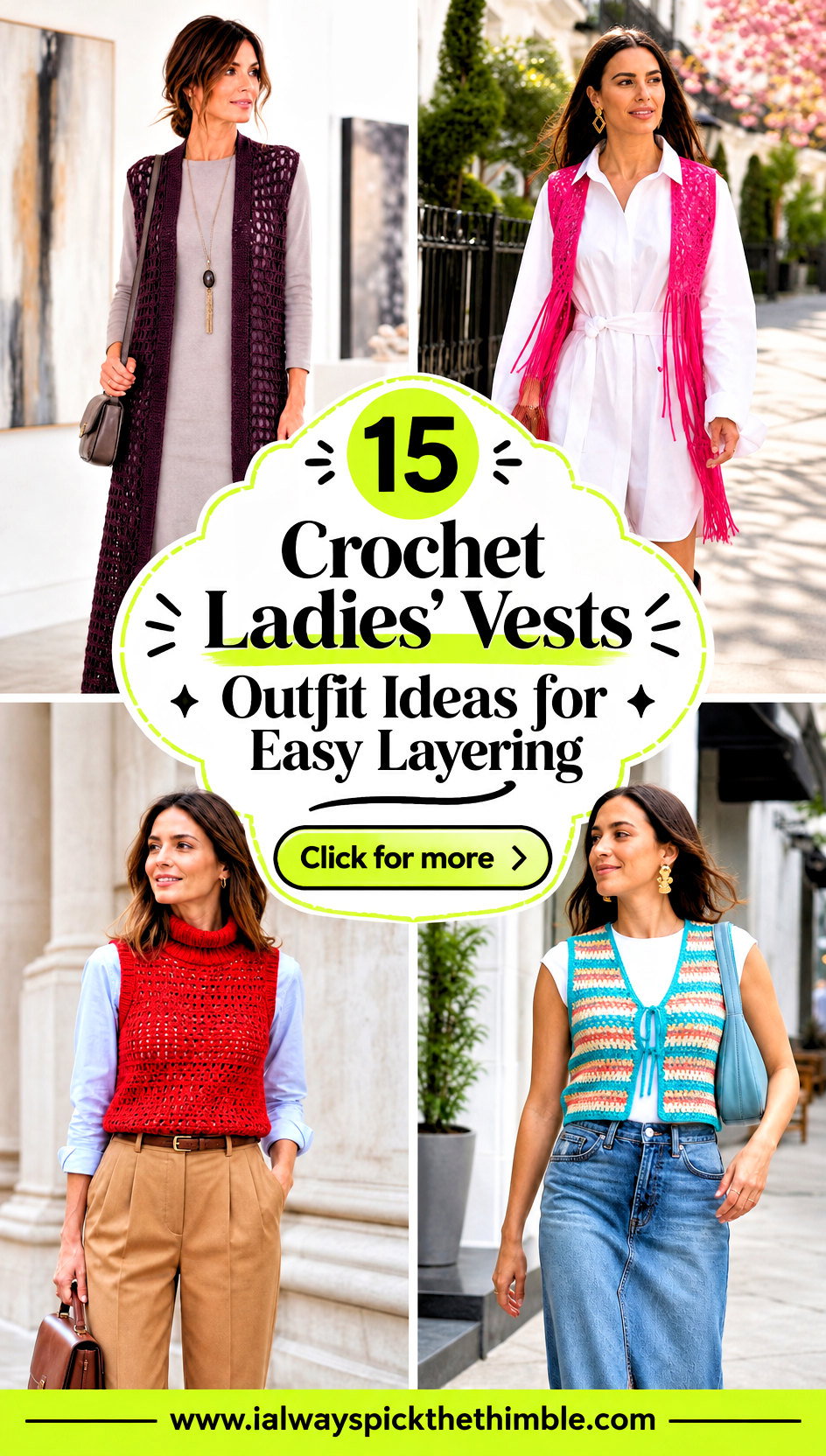 15 Crochet Ladies Vests Outfit Ideas for Easy Layering - 15 Crochet Ladies’ Vests Outfit Ideas for Easy Layering