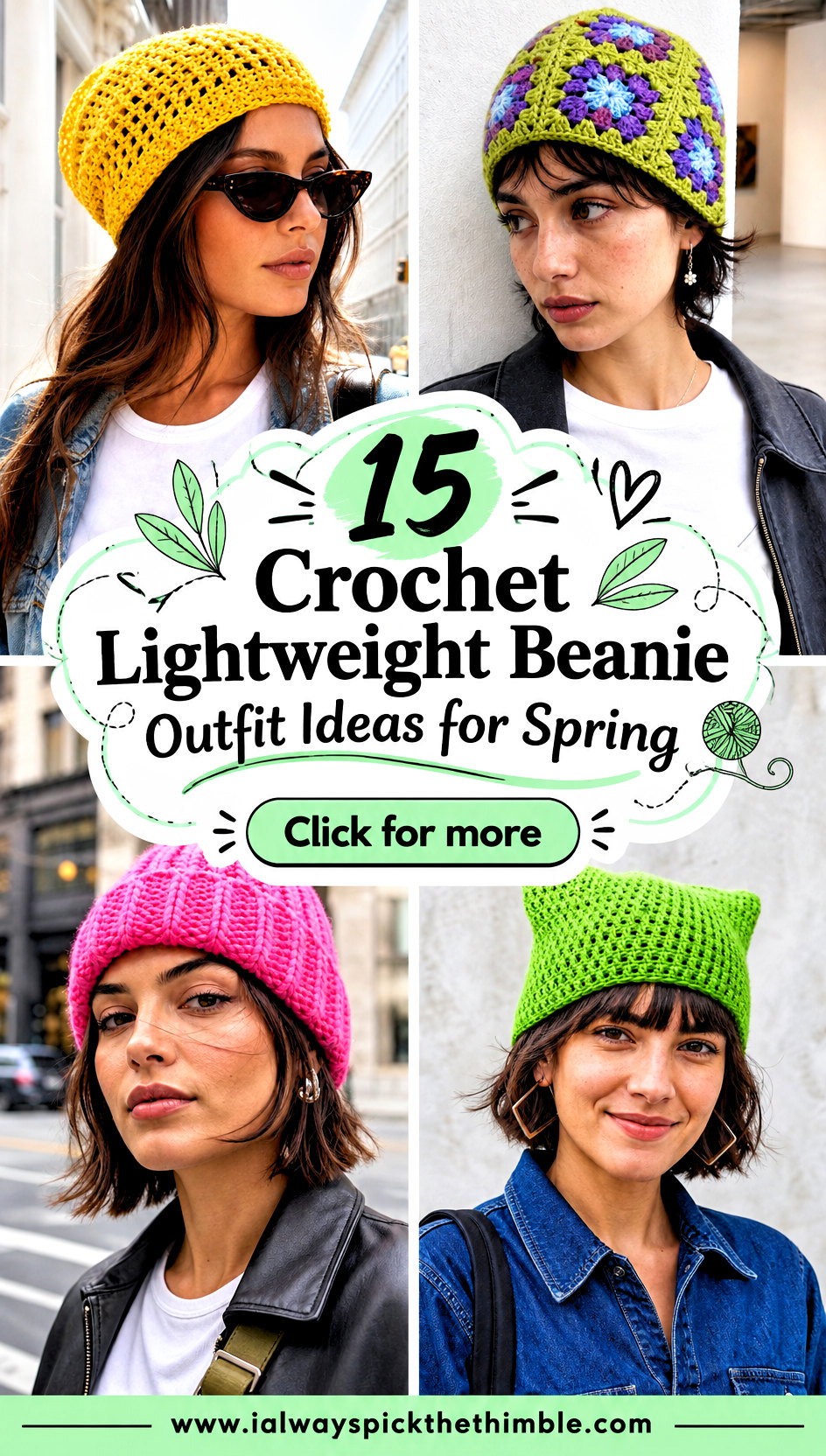 15 Crochet Lightweight Beanie Outfit Ideas for Spring - 15 Crochet Lightweight Beanie Outfit Ideas for Spring