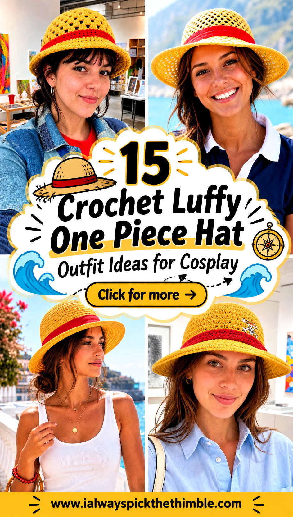 15 Crochet Luffy One Piece Hat Outfit Ideas for Cosplay - 15 Crochet Luffy One Piece Hat Outfit Ideas for Cosplay
