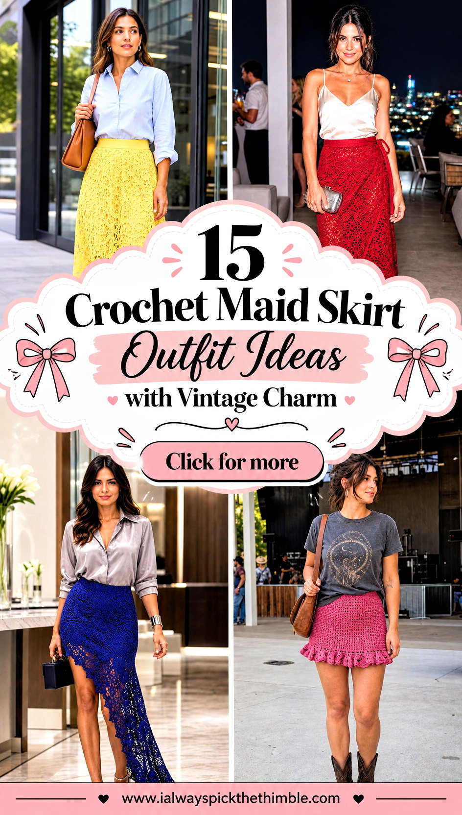15 Crochet Maid Skirt Outfit Ideas with Vintage Charm - 15 Crochet Maid Skirt Outfit Ideas with Vintage Charm