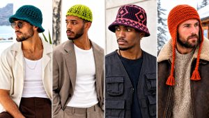 15 Crochet Men’s Hats Outfit Ideas for Winter Walks