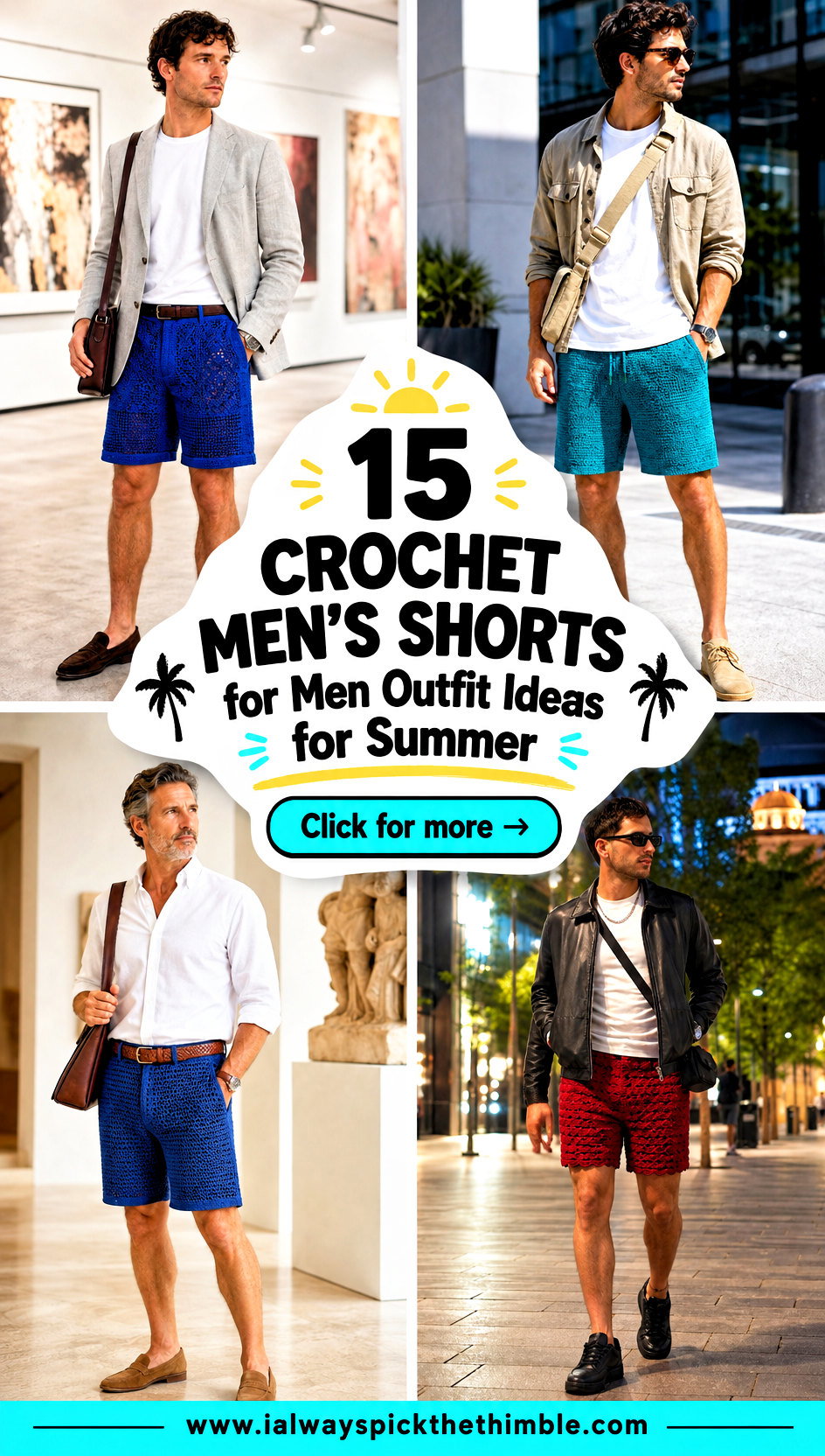 15 Crochet Mens Shorts for Men Outfit Ideas for Summer - 15 Crochet Men’s Shorts for Men Outfit Ideas for Summer
