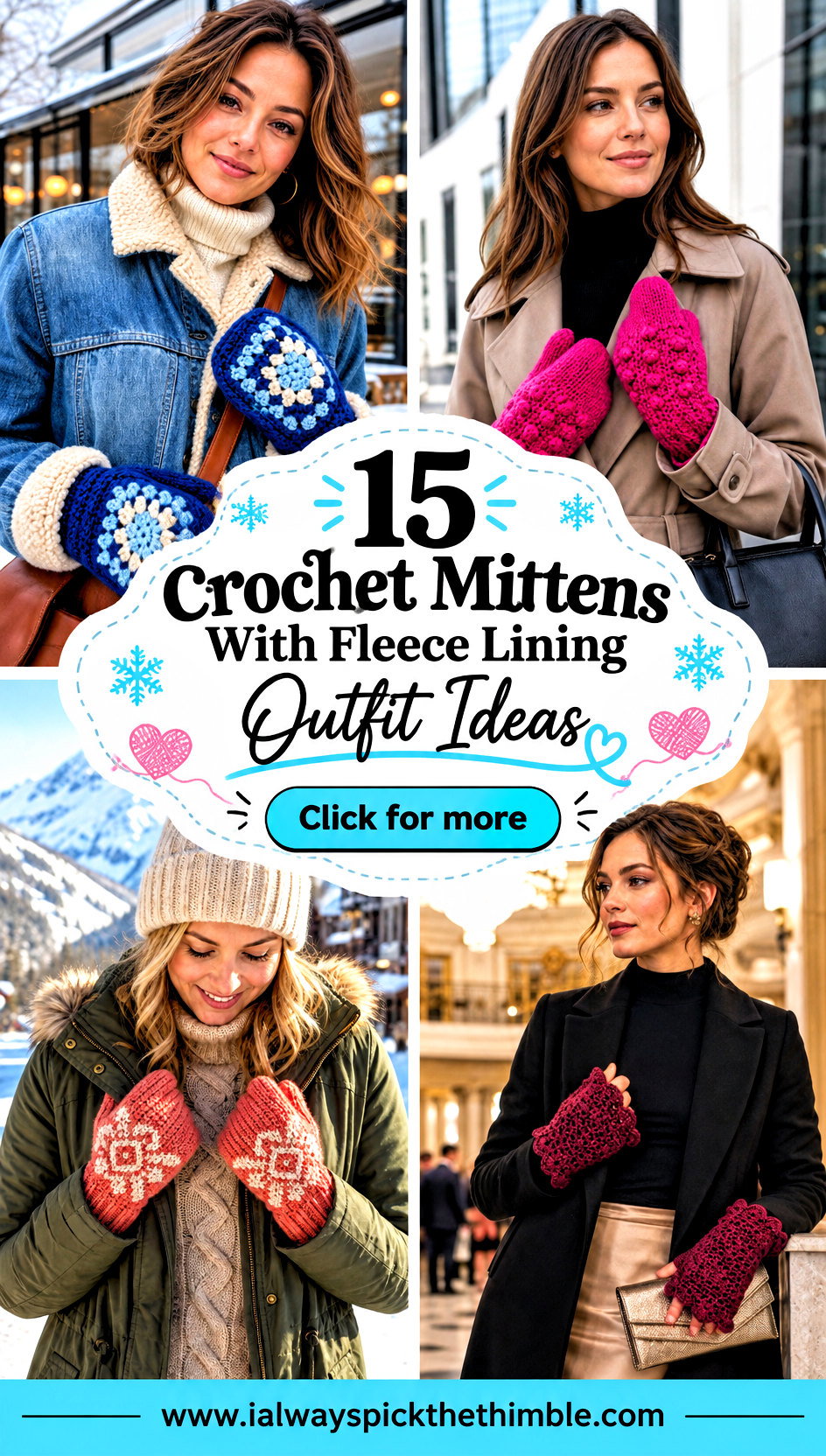 15 Crochet Mittens With Fleece Lining Outfit Ideas - 15 Crochet Mittens With Fleece Lining Outfit Ideas