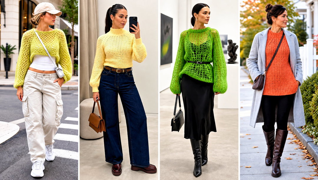 15 Crochet Mohair Raglan Sweater Outfit Ideas to Layer