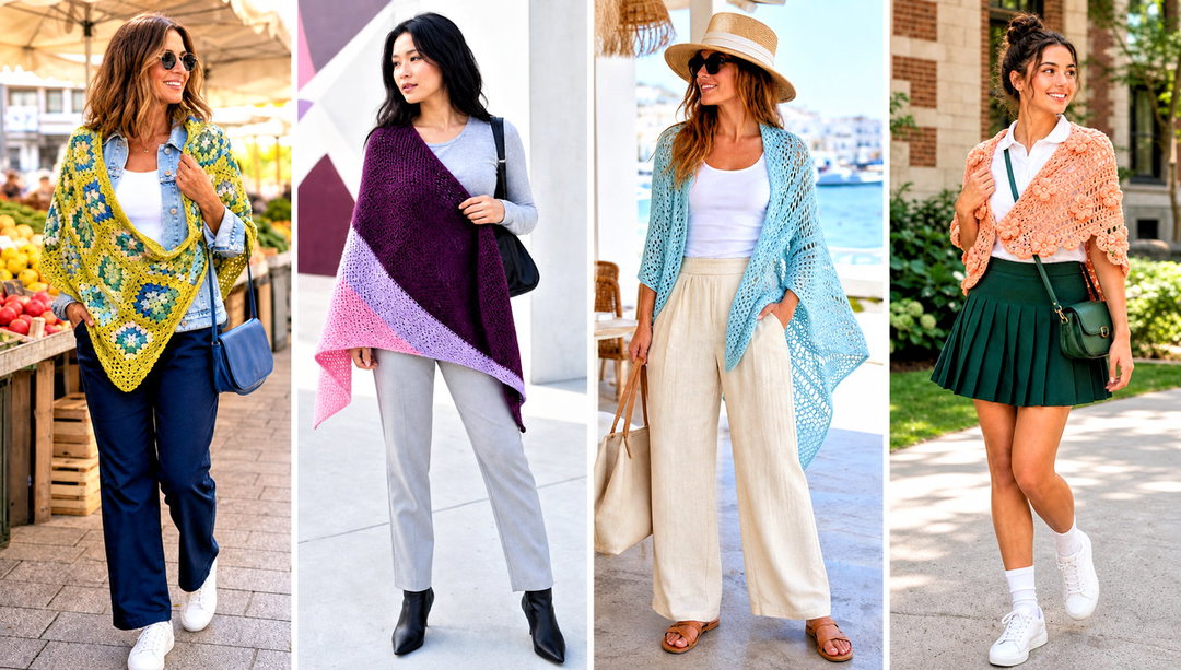 15 Crochet Moon Shawl Outfit Ideas for Evening Looks
